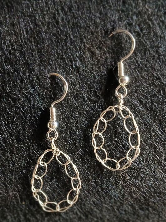 Wire Crochet Open Teardrop Earrings — Simplicity by E&Co
