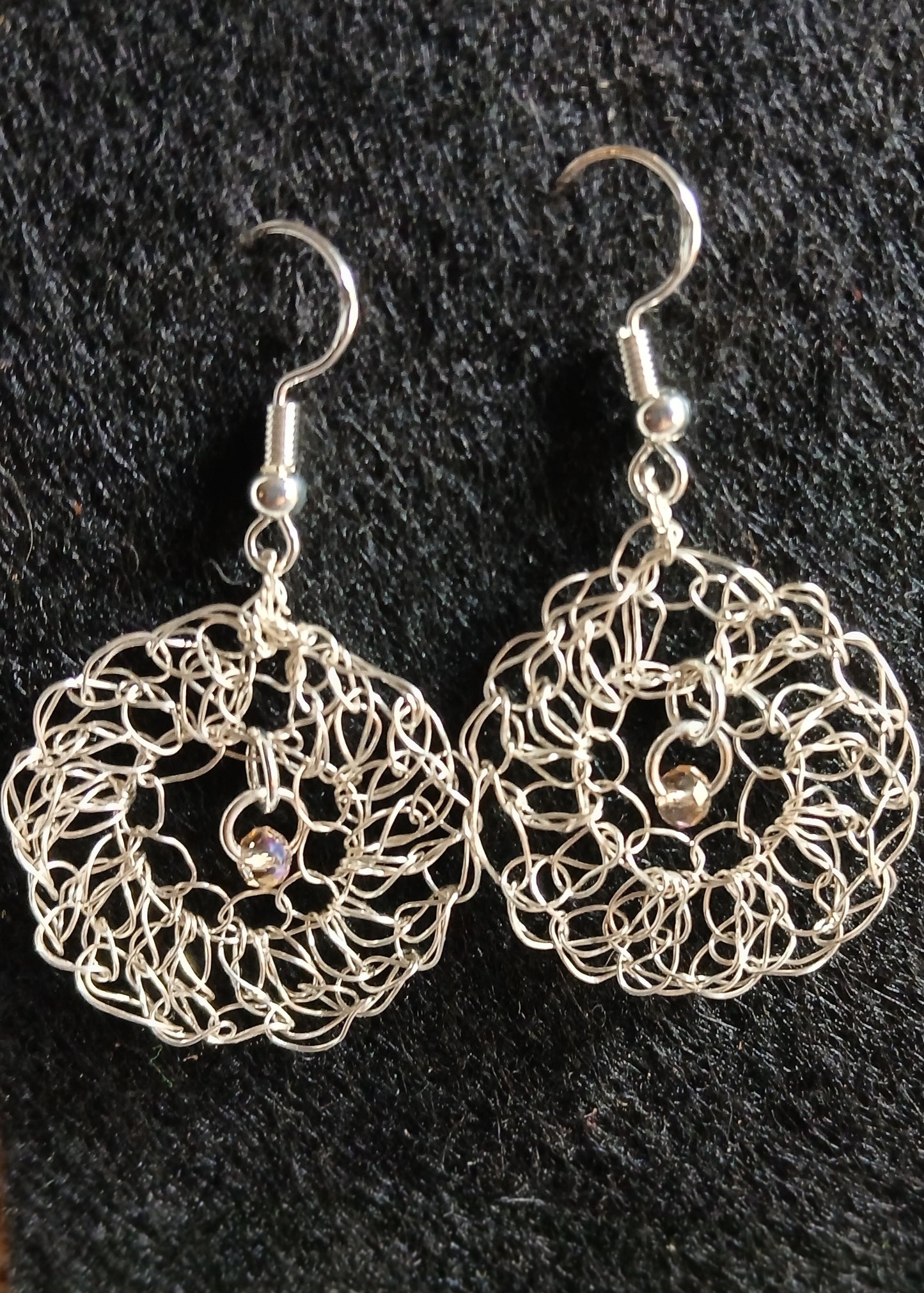 Wire Crochet Disc Earrings (Small) — Simplicity by E&Co