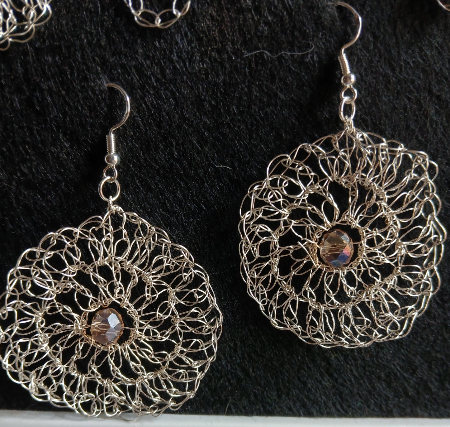 Wire Crochet Disc Earrings (Large) — Simplicity by E&Co