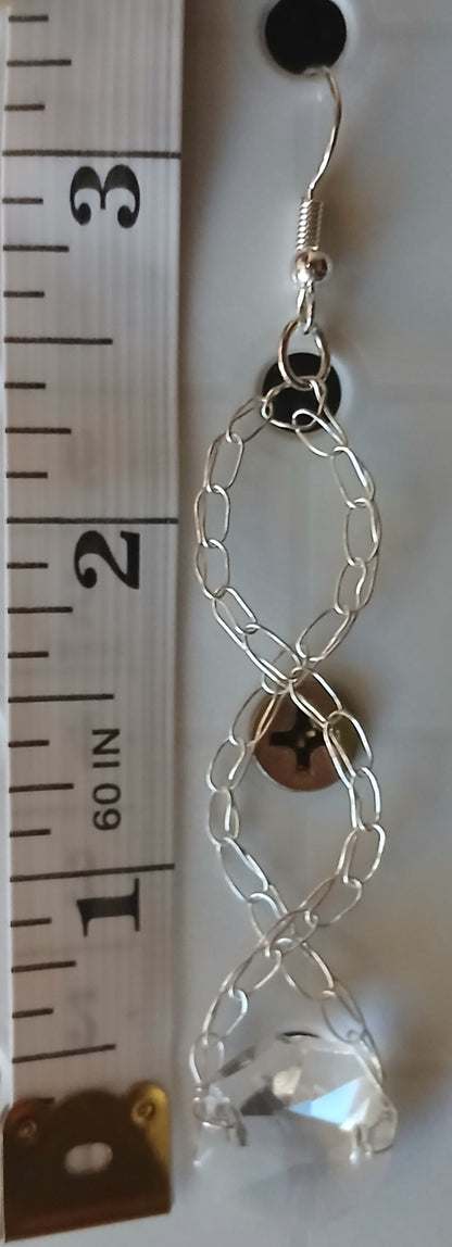 Wire Figure-8 Infinity Crystal Drop Earrings — Simplicity by E&Co