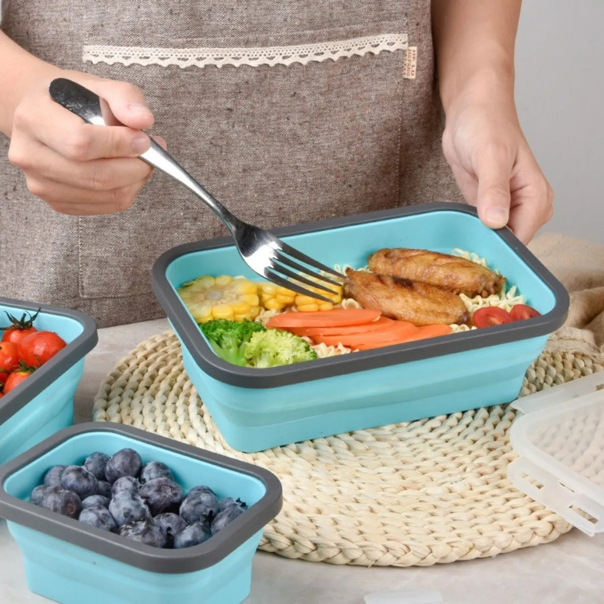 Collapsible Silicone Food  Containers