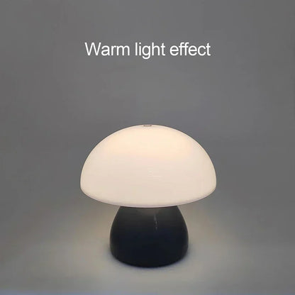 Mushroom LED Table Lamp Touch Dimming USB Charging Night Light for Bedroom/Desk/Coffee Bar Decorative Ambient Night Lighting