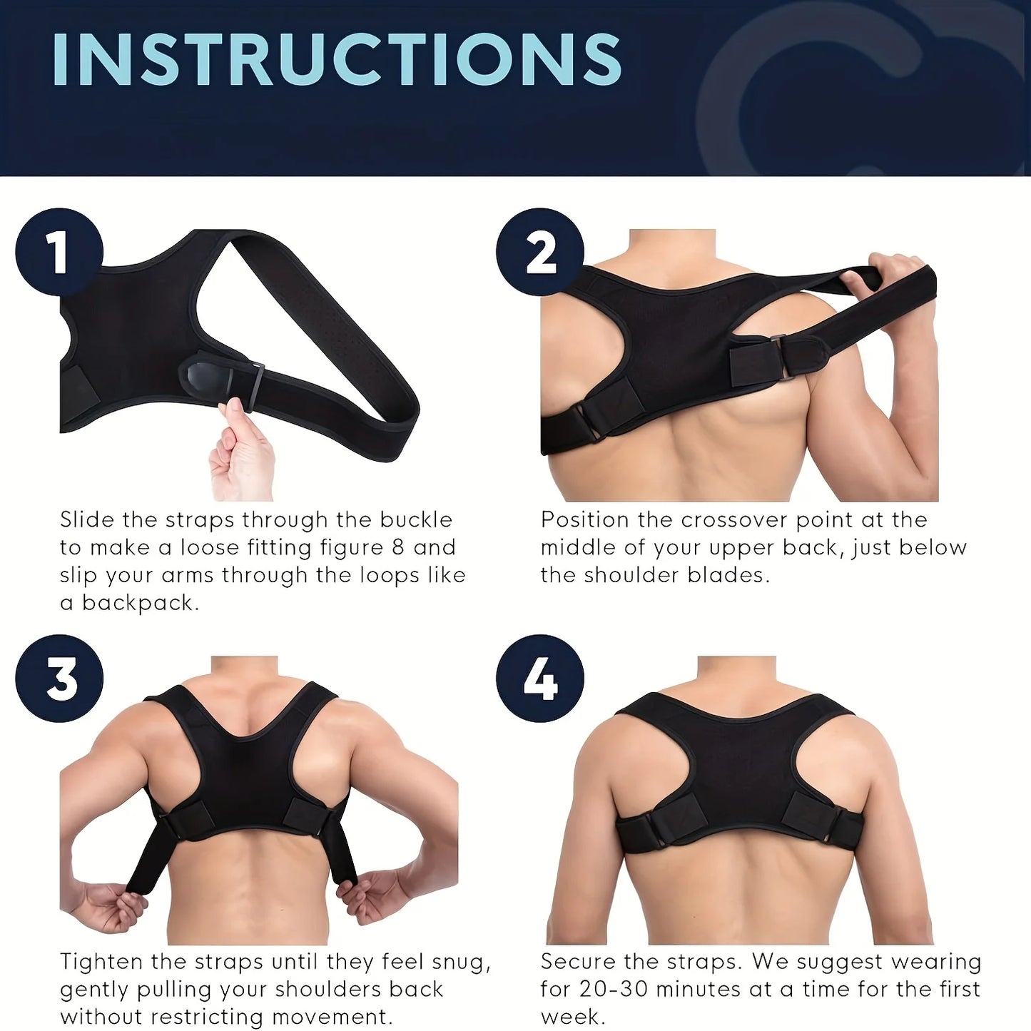 Adjustable Back Posture Corrector — Breathable & Discreet