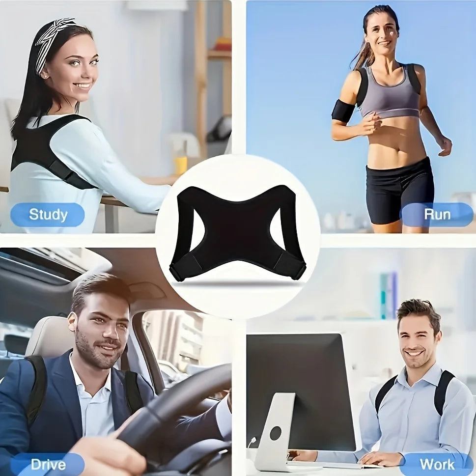 Adjustable Back Posture Corrector — Breathable & Discreet