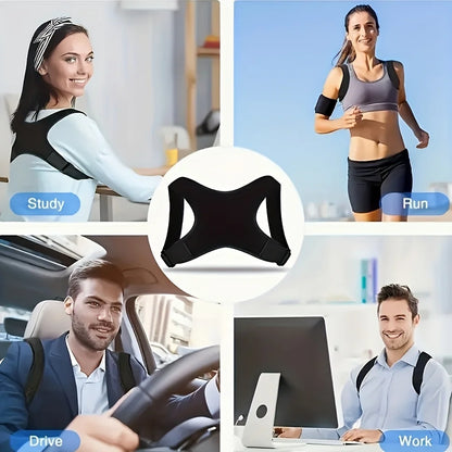 Adjustable Back Posture Corrector — Breathable & Discreet