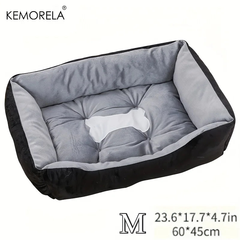 Orthopedic Plush Dog Bed — High-Rebound Memory Foam with Comfort Support