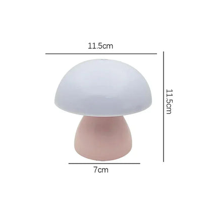 Mushroom LED Table Lamp Touch Dimming USB Charging Night Light for Bedroom/Desk/Coffee Bar Decorative Ambient Night Lighting