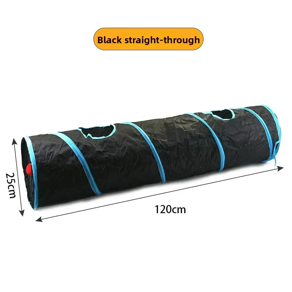 Foldable Easy-to-Store All-in-One Cat Play Tunnel