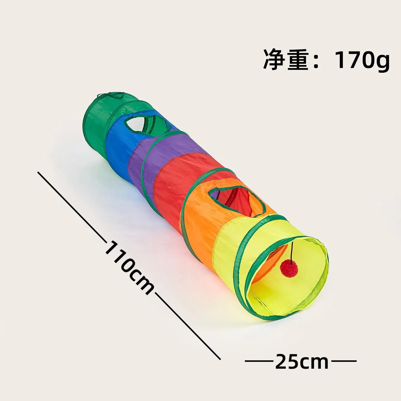 Foldable Easy-to-Store All-in-One Cat Play Tunnel