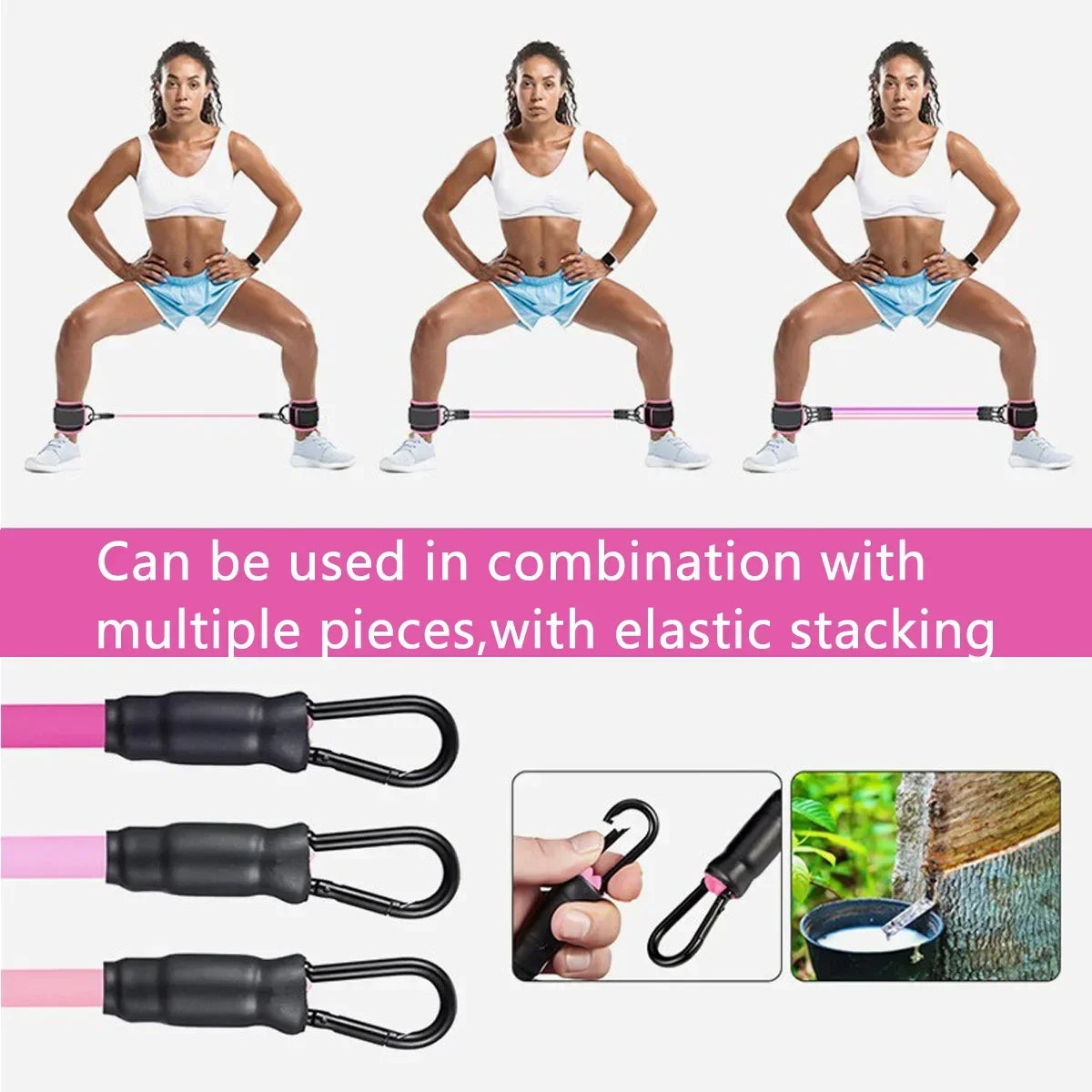 Resistance Band Set — 3-Level Workout & Ankle Exercise Kit