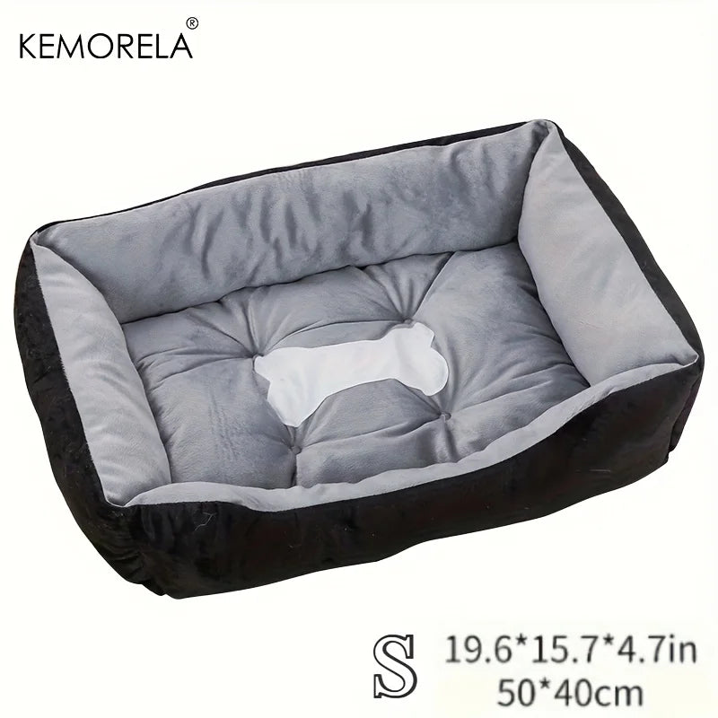 Orthopedic Plush Dog Bed — High-Rebound Memory Foam with Comfort Support