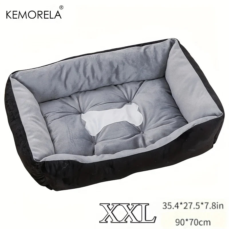 Orthopedic Plush Dog Bed — High-Rebound Memory Foam with Comfort Support