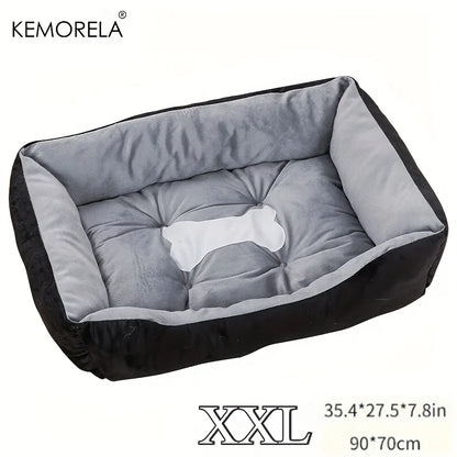 Orthopedic Plush Dog Bed — High-Rebound Memory Foam with Comfort Support