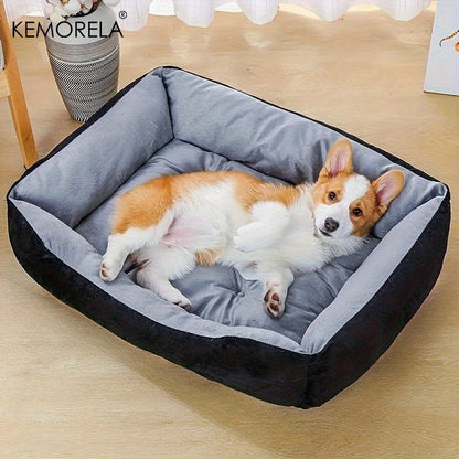 Orthopedic Plush Dog Bed — High-Rebound Memory Foam with Comfort Support