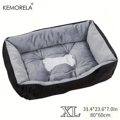 Orthopedic Plush Dog Bed — High-Rebound Memory Foam with Comfort Support