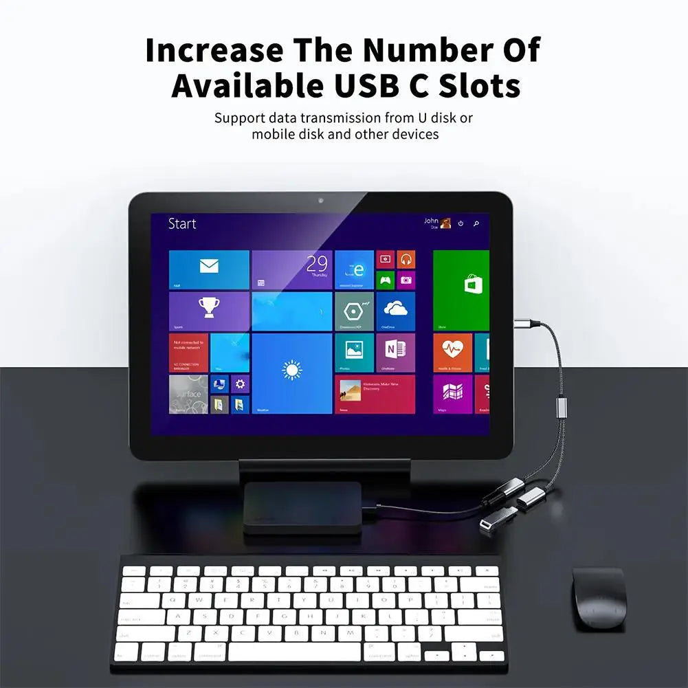 Multi-Port USB Hub — Type-C & USB-A Splitter Adapter