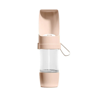 Pet Travel Water Bottle & Food Container — Portable Foldable 2-in-1