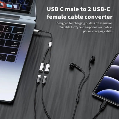 Multi-Port USB Hub — Type-C & USB-A Splitter Adapter