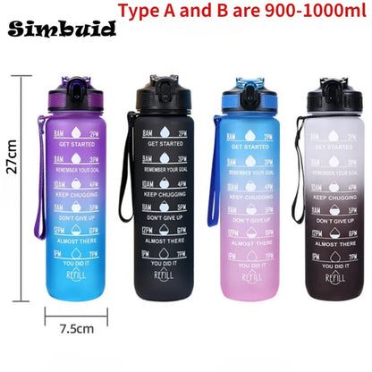 Sports Water Bottle with Time Marker