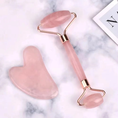 Gua Sha & Facial Roller Tool Kit — Double-Sided Facial Massager Set