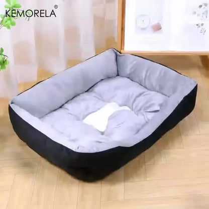 Orthopedic Plush Dog Bed — High-Rebound Memory Foam with Comfort Support