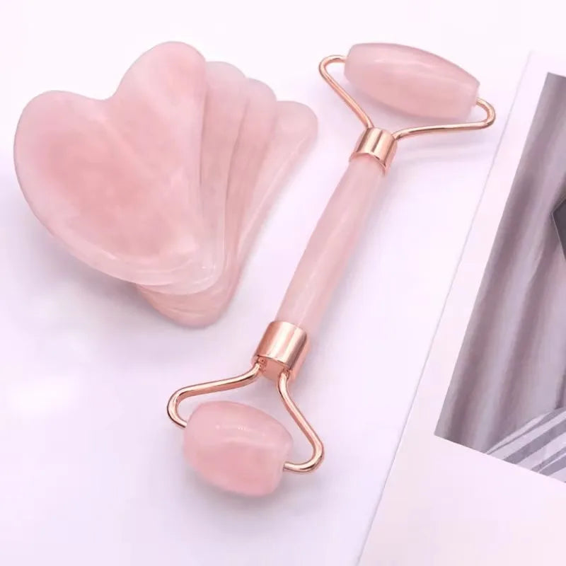 Gua Sha & Facial Roller Tool Kit — Double-Sided Facial Massager Set