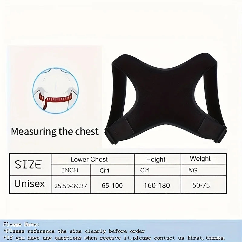 Adjustable Back Posture Corrector — Breathable & Discreet
