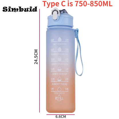 Sports Water Bottle with Time Marker