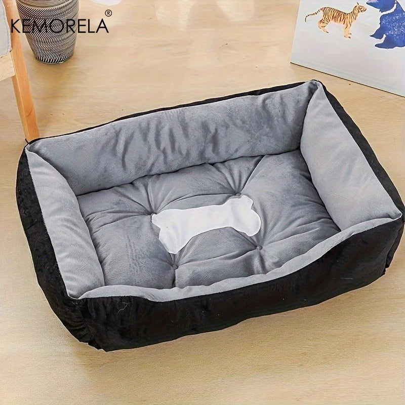 Orthopedic Plush Dog Bed — High-Rebound Memory Foam with Comfort Support