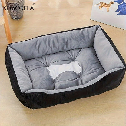 Orthopedic Plush Dog Bed — High-Rebound Memory Foam with Comfort Support