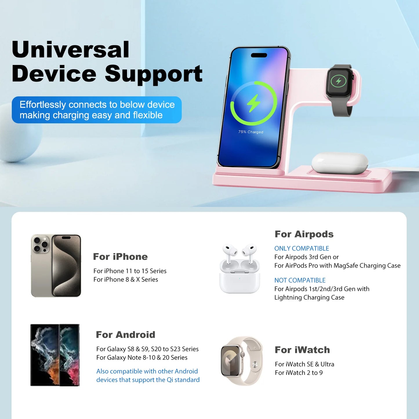 3 In 1 Magnetic Wireless Charger