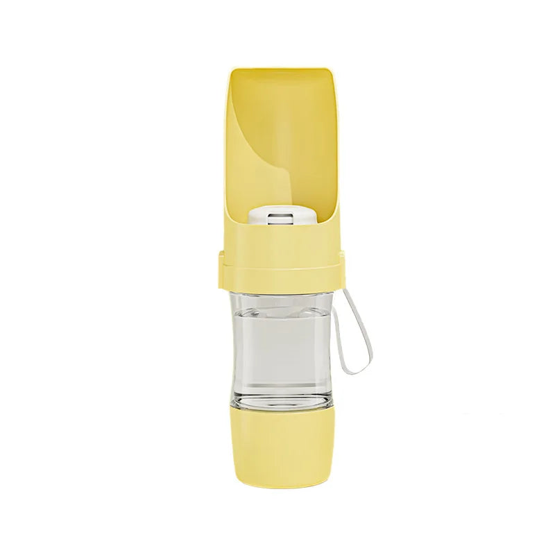 Pet Travel Water Bottle & Food Container — Portable Foldable 2-in-1