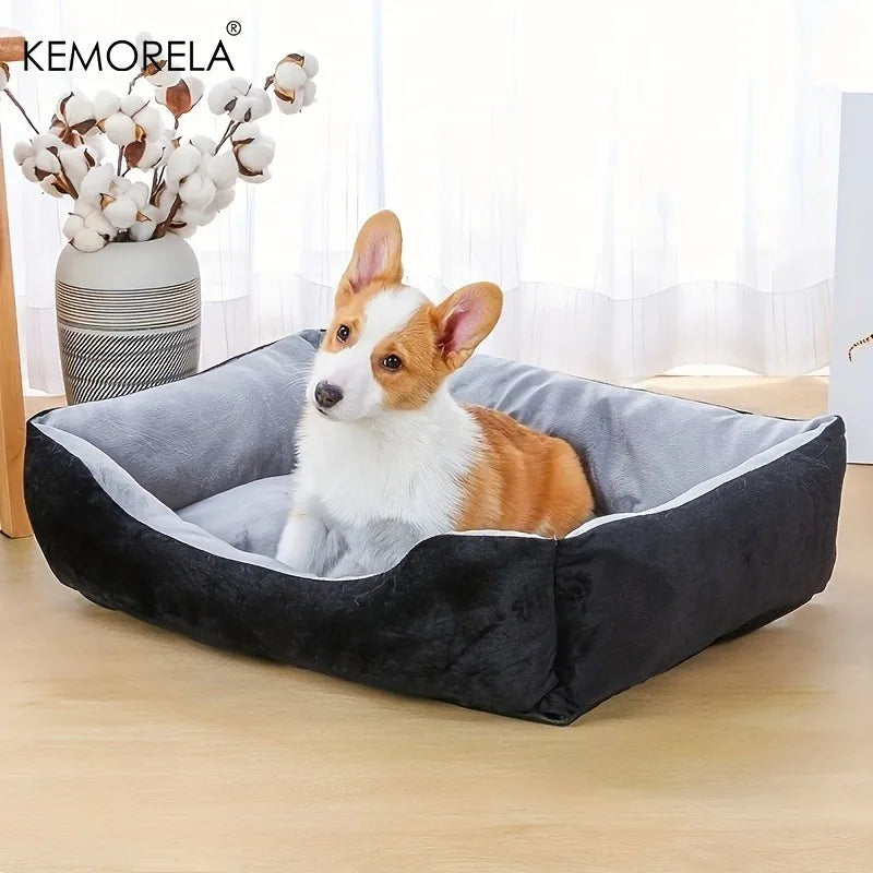 Orthopedic Plush Dog Bed — High-Rebound Memory Foam with Comfort Support