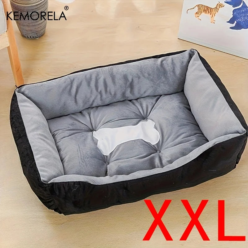 Orthopedic Plush Dog Bed — High-Rebound Memory Foam with Comfort Support