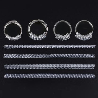 Invisible ring size adjuster set (4-pack) fits loose rings instantly