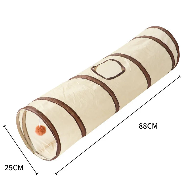 Foldable Easy-to-Store All-in-One Cat Play Tunnel
