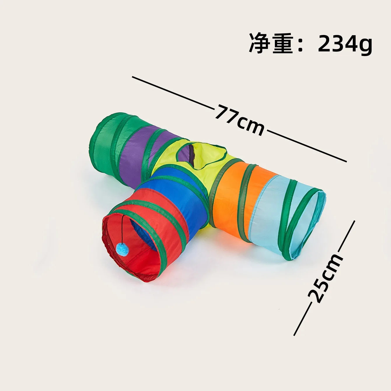 Foldable Easy-to-Store All-in-One Cat Play Tunnel