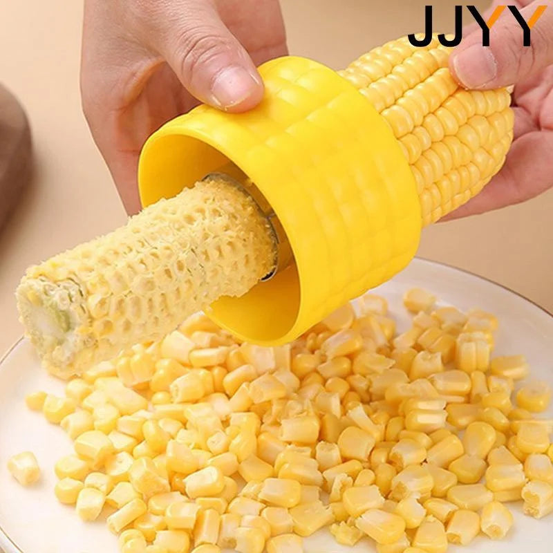 Corn cob peeler/striper