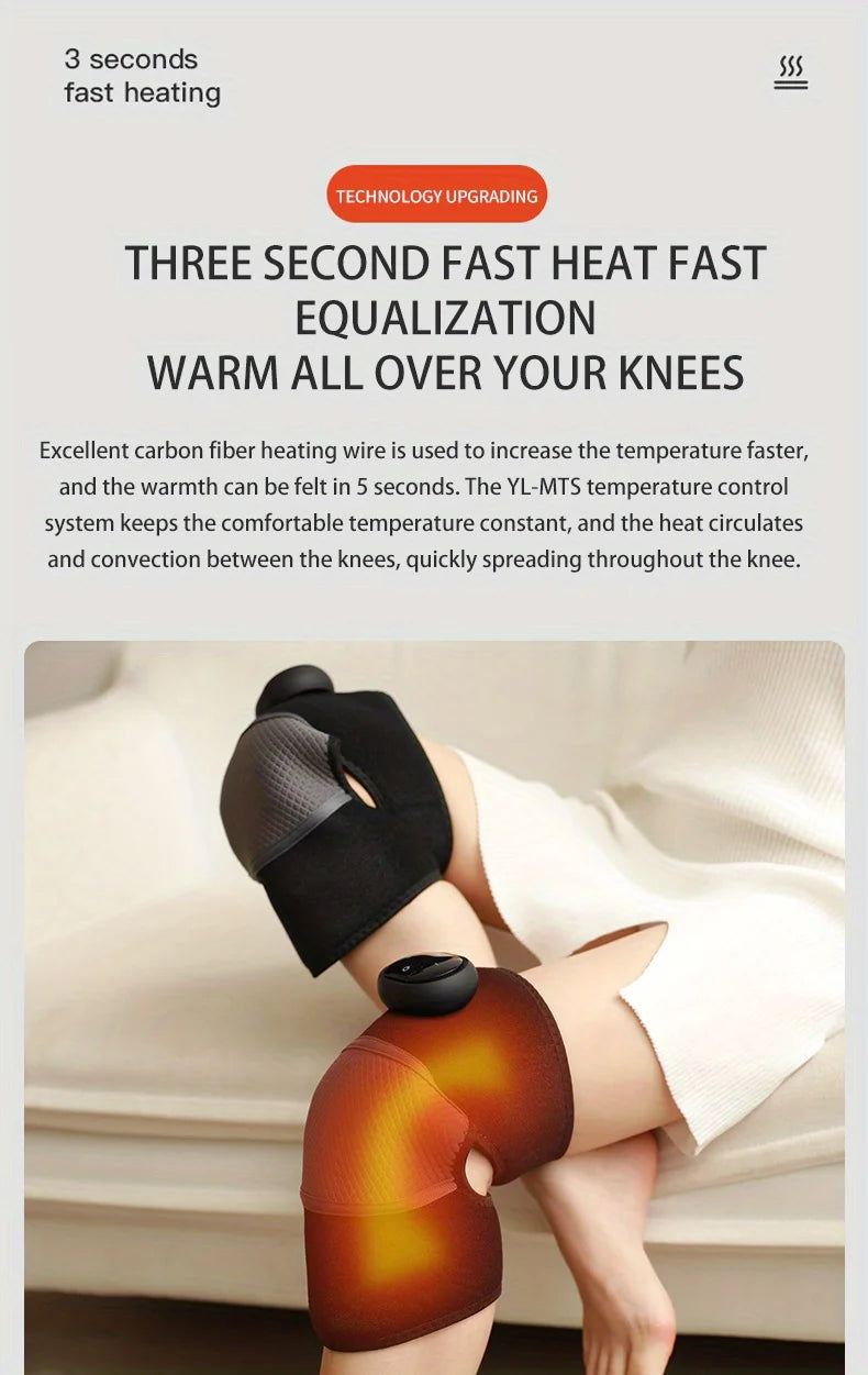 Heated Knee Brace Wrap — Electric Heat Therapy for Joint Pain