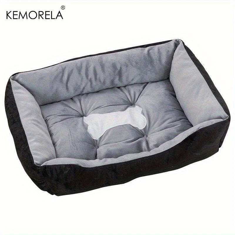Orthopedic Plush Dog Bed — High-Rebound Memory Foam with Comfort Support