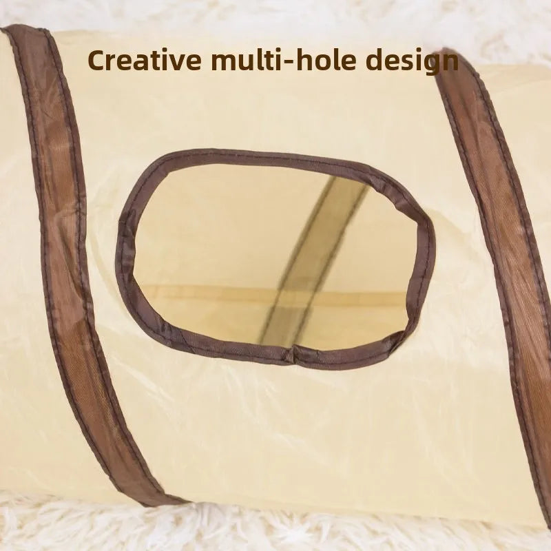 Foldable Easy-to-Store All-in-One Cat Play Tunnel