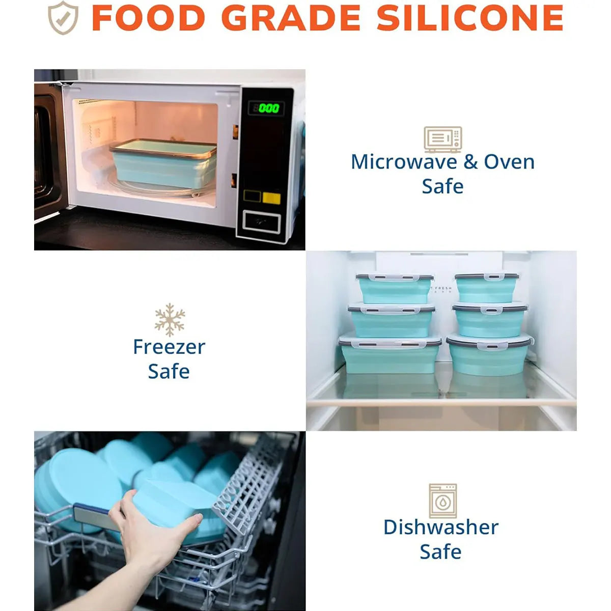 Collapsible Silicone Food  Containers