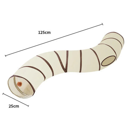 Foldable Easy-to-Store All-in-One Cat Play Tunnel